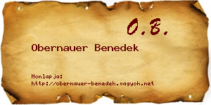 Obernauer Benedek névjegykártya